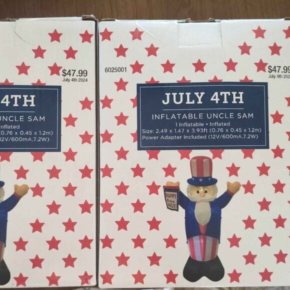 July 4th inflatable Uncle Sam decoration Set of 2 - Picture 1 of 2